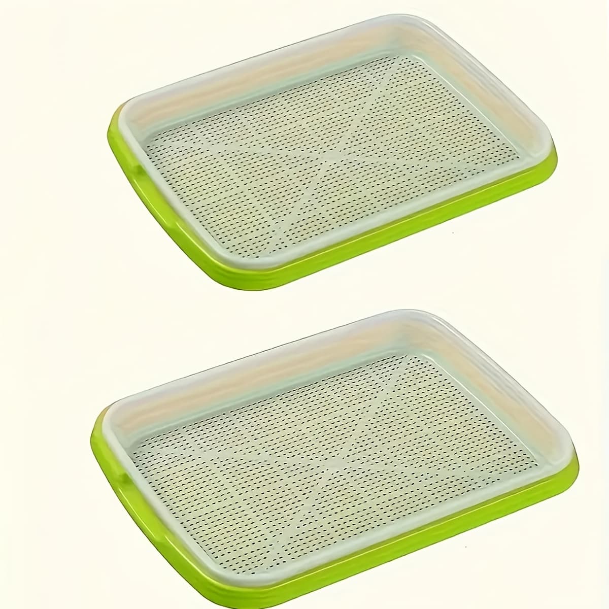 Set Of 4pcs (2 Sets) For Rapid Seed Germination, Ideal For , Beans, Wheat, And Pet Herbs - A Water-free Germination Tray Featuring Drainage Holes (seeds Are Not Part Of The Package)