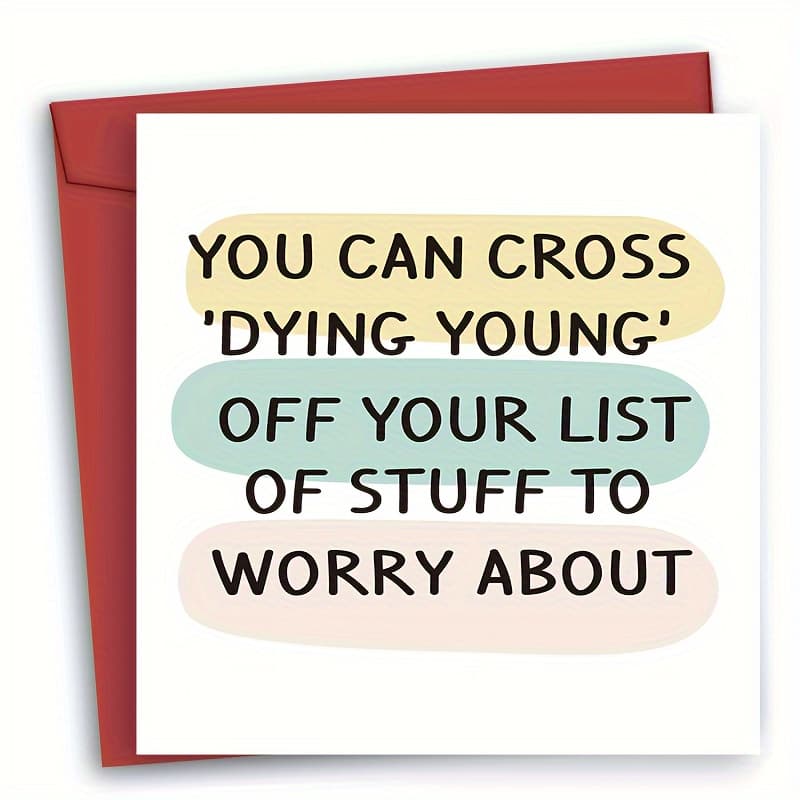 Funny Birthday Card For And Aged 40-90, Unique Humor, High-quality Paper With Envelope, Any Special Occasion, Suitable For Everyone