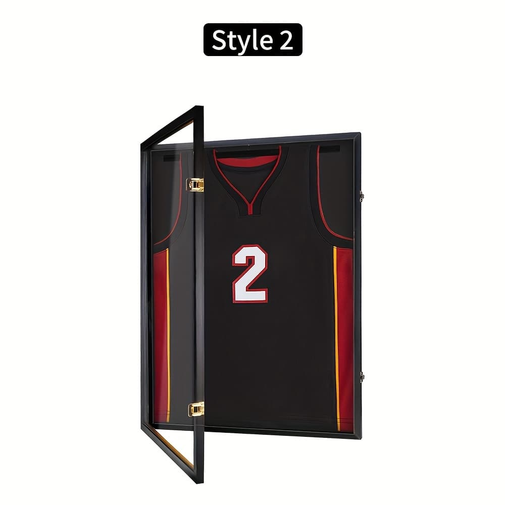 Large Jersey Display Frame Case, Wooden Jersey Frames Shadow Box, Multi-sport For Baseball Basketball Football Soccer Shirt Display Case Frame 1/2pcs