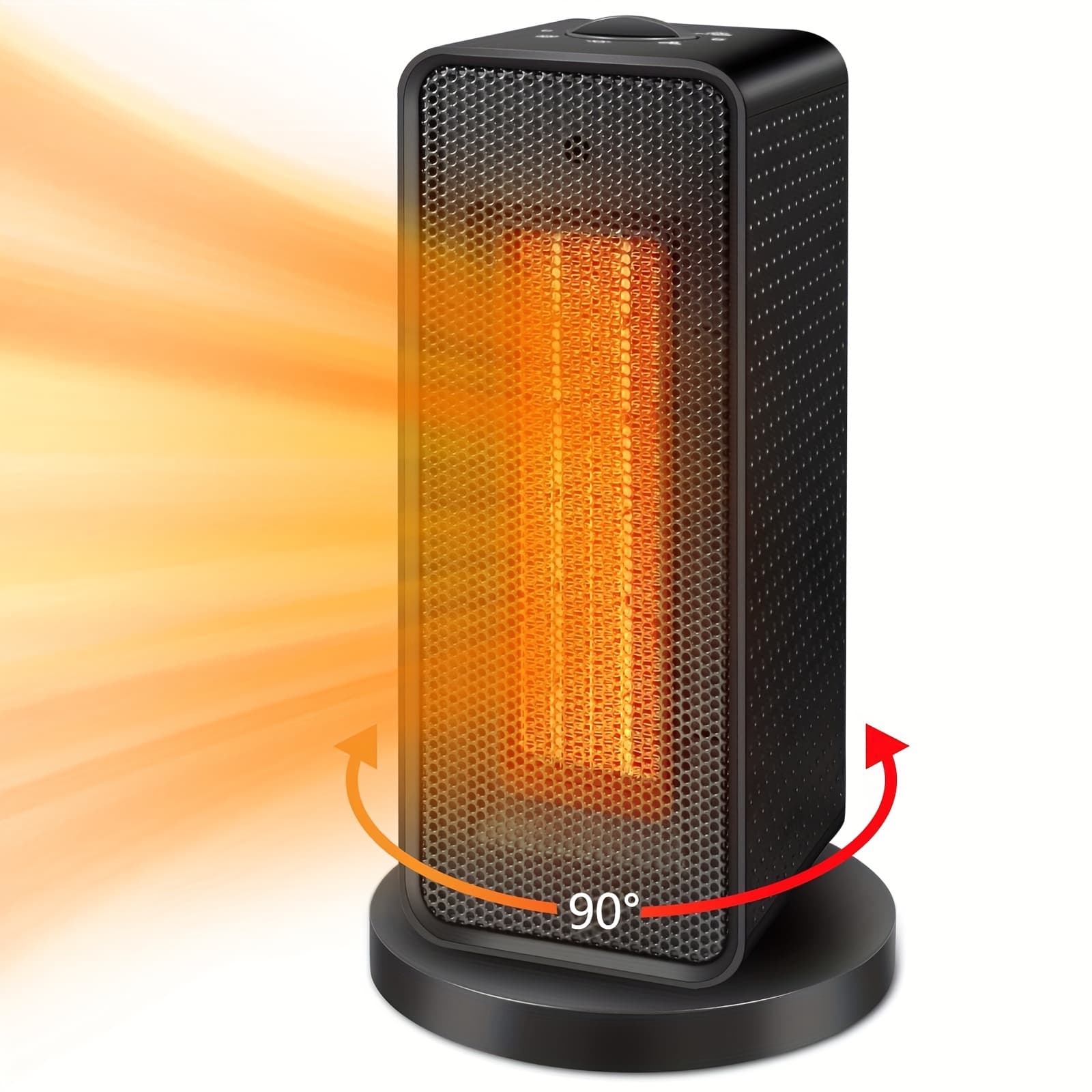 Quick Heating Ceramic Space Heater Suitable For Home And Office - Compact Electric Heater Featuring Auto-shutoff Safety, Tip-over Safety, Ideal For Winter Presents