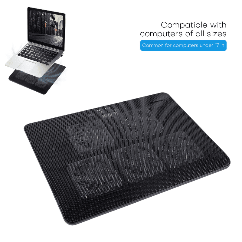 Laptop Cooling Pad Holder, Adjustable Height, 2 Usb Ports, Suitable For 12-17 Inch Laptops (black), Fast Cooling, Suitable For Office And Esports.