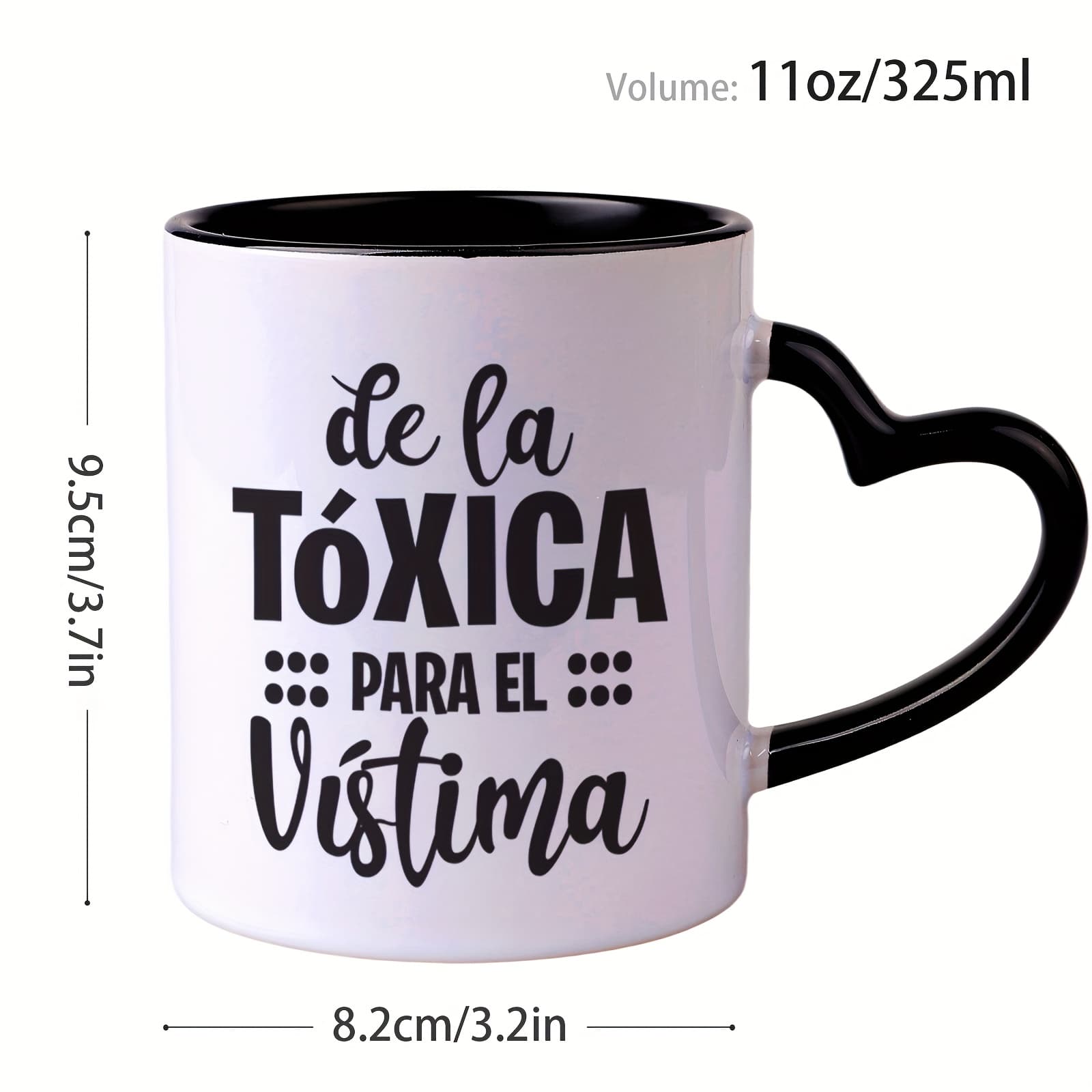 -ounce Ceramic Mug Featuring A Heart-shaped Handle, With A Spanish Quote. This Ceramic Coffee Or Tea Cup Displays 'de Para El .' It A Great Gift For Or Coworkers