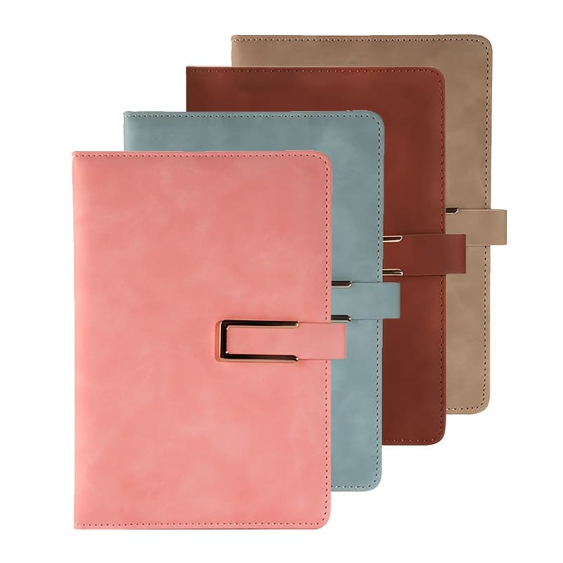 4 Pack A5/ B5 Leather Hardcover Notebook, Lined Notebook 80 Gsm Thick Durable Paper For School Office Business Use, Back To Supplie, Christmas Birthday Gift