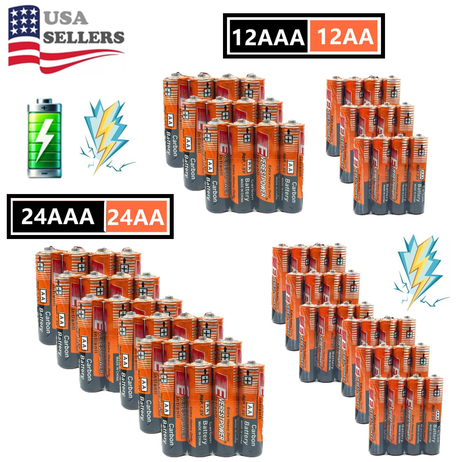 Pcs Aa And Aaa Batteries 1.5v. Lot, New, Fresh, For Home, Household Devices, Clocks, Lamps, Remotes, Toys, Work,