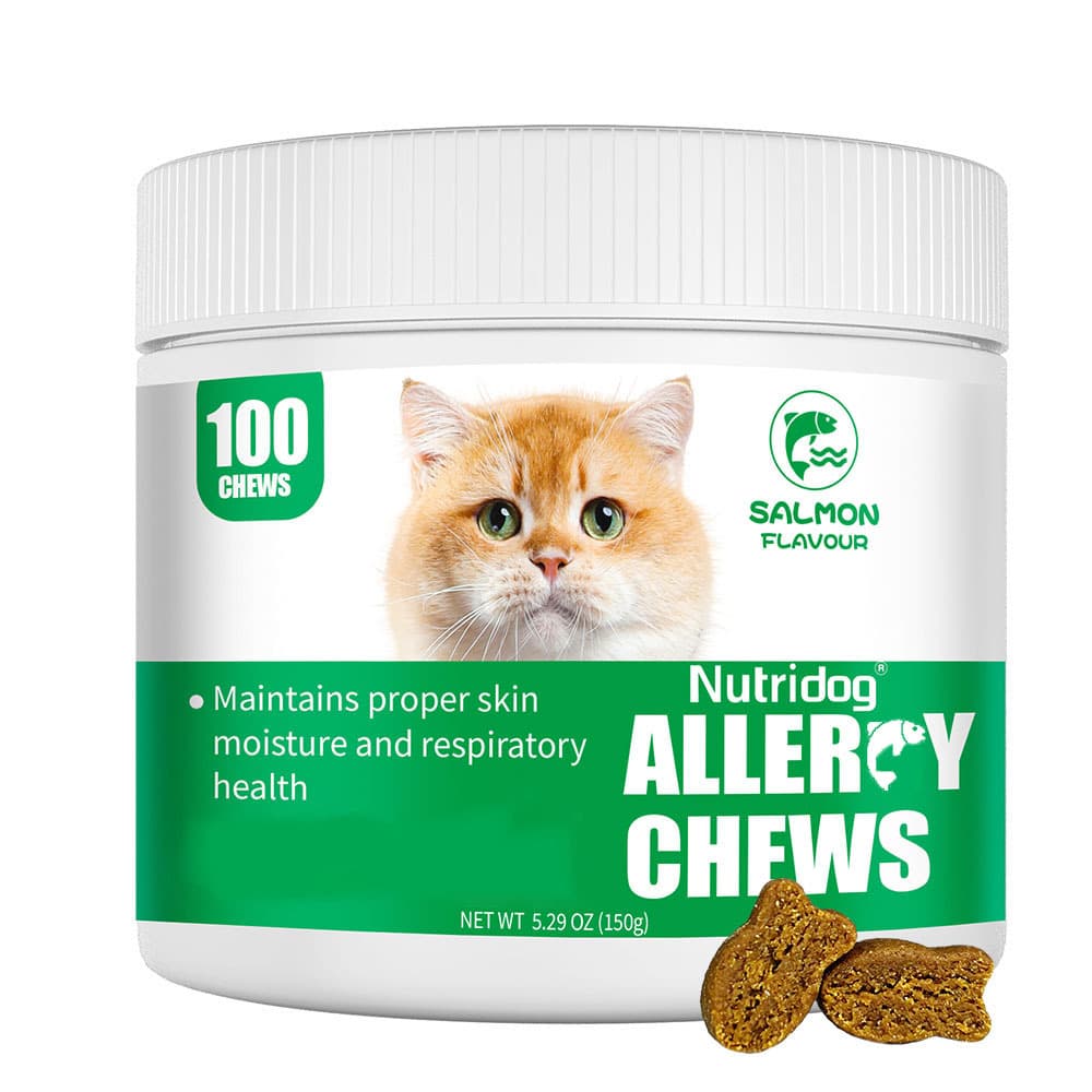 Nutridog Cat : , Salmon Flavor, 100 Chews For A Diet, Suits All Breeds,cat Health Supplement, Easy Cat Food, Cat Wellness, Cat Lovers,cat