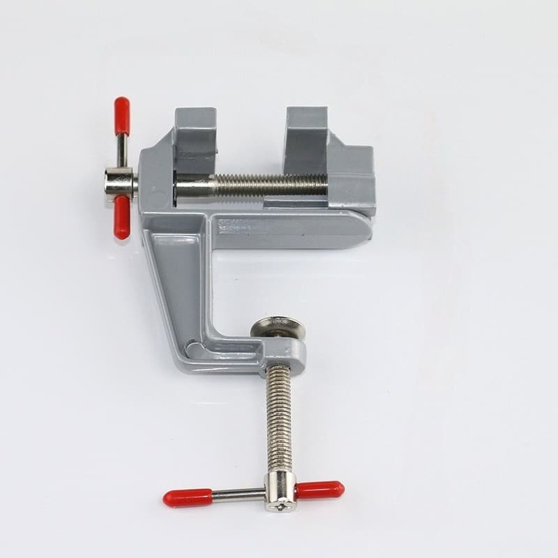 1pc Multifunctional Aluminum Alloy Vise | Adjustable Desktop Clamp For Jewelry, Electronics, Hand Tools, Handheld Work Clamp, Metal Clamp, No Electricity Needed