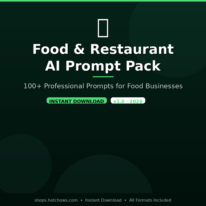Food & Restaurant AI Prompt Pack