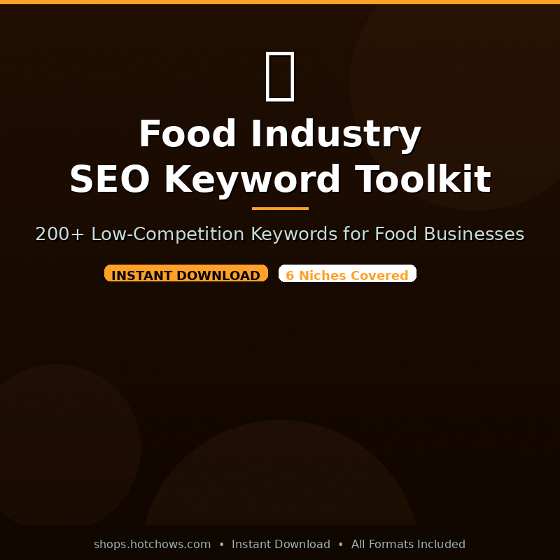 Food Industry SEO Keyword Toolkit