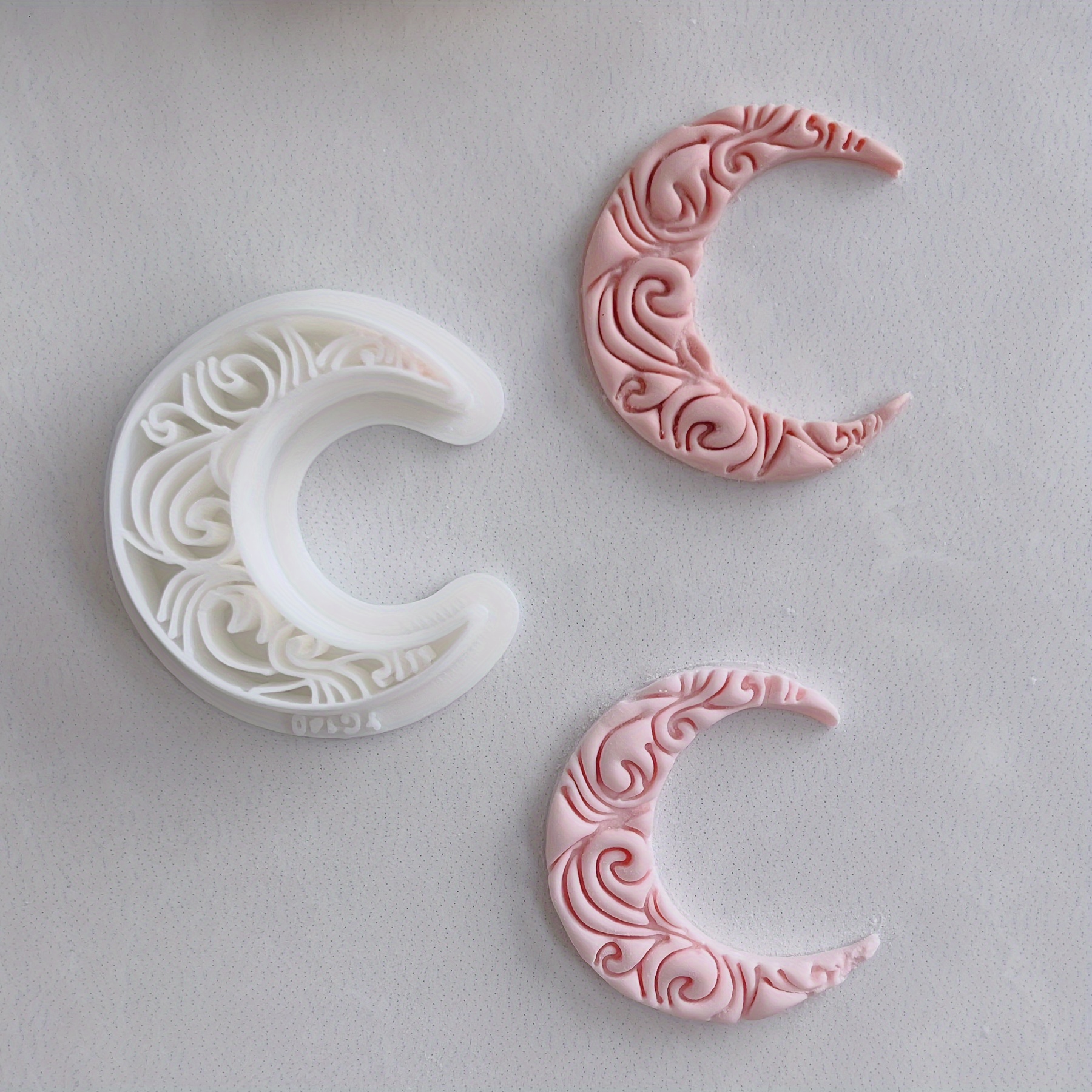 Soft Clay Earring Diy Mold, Creative Moon-shaped Polymer Clay Earring Mold, Clay Craft Tool Yg140