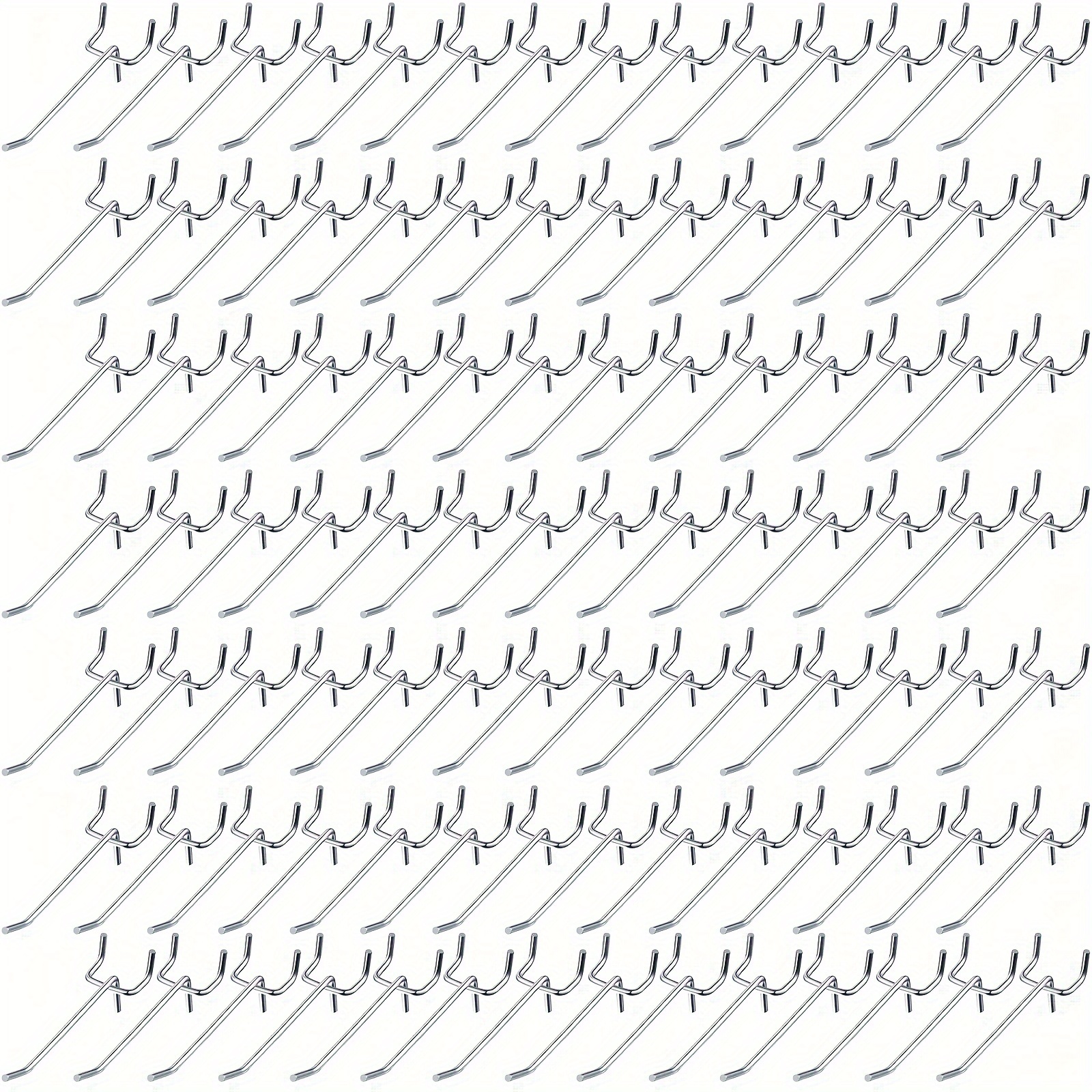 100 Pack Peg Board Hooks Stainless Steel Pegboard Hooks Shelving Hooks Hanging Peg Board Holders Peg For 1/8 And 1/4 Pegboard For Garage Storage Pegboard Tools Organizer (4 Inch)