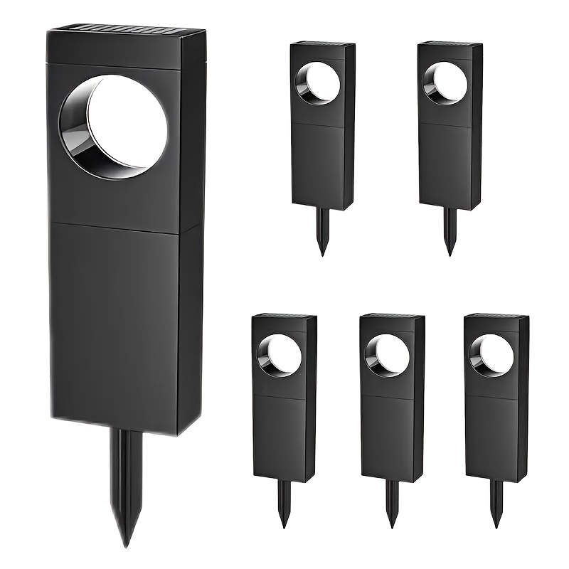 Solar Outdoor Lights 6pcs, Outdoor, , Moon Shape Landscape, Automatic Switch, Suitable For Outdoor Courtyard Garden Path, Ipx5 Solar Outdoor Warm White